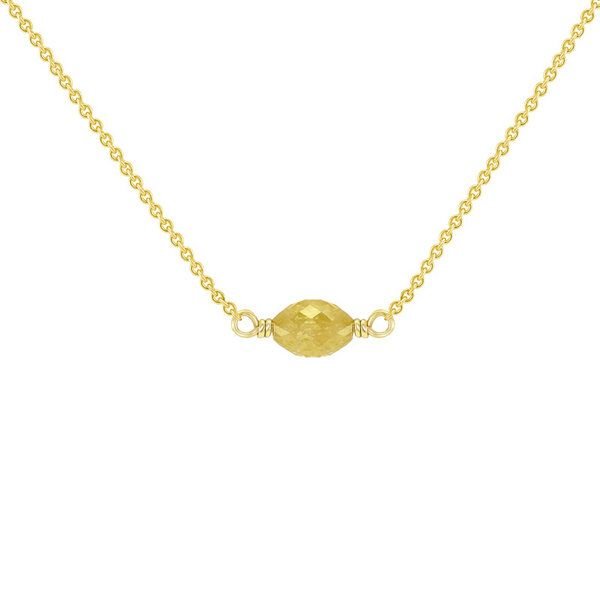 Eppi Goldener Choker mit gelbem Diamant Melodei