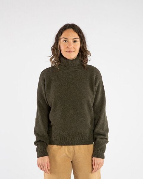 Matona Rollkragenpullover für Frauen mit Bio-Baumwolle und Lammwolle / Turtleneck Pullover