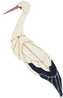 BeWooden Holzbrosche Stork Brooch – handgefertigte Holz-Brosche mit Storchmotiv