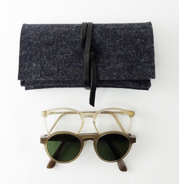 matilda k. manufaktur Brillenetui aus Wollfilz für 2 Brillen 'doppelte auguste'