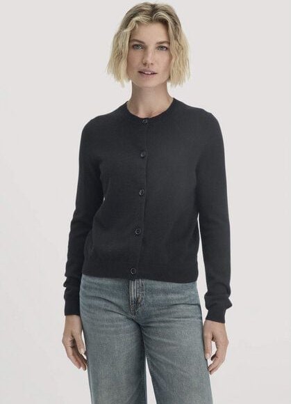 hessnatur Strick Jacke Regular aus Schurwolle mit Kaschmir