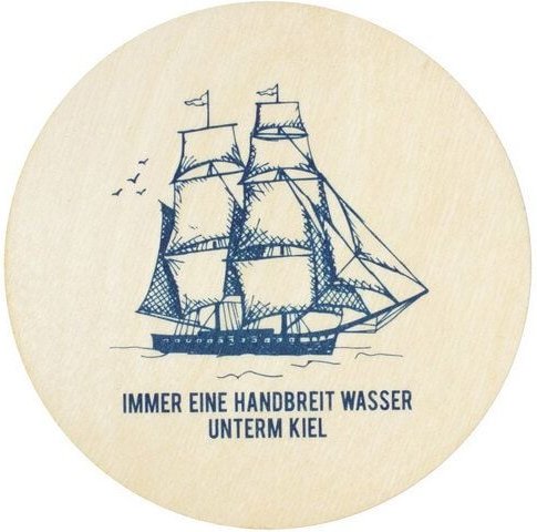 Bow & Hummingbird Untersetzer Wasser unterm Kiel