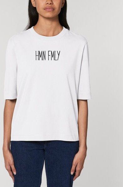 Human Family Kastenförmiges Damen T-Shirt "HMN FMLY"