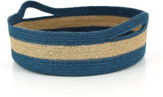 Mitienda Shop Brotkorb aus Jute Indigo rund