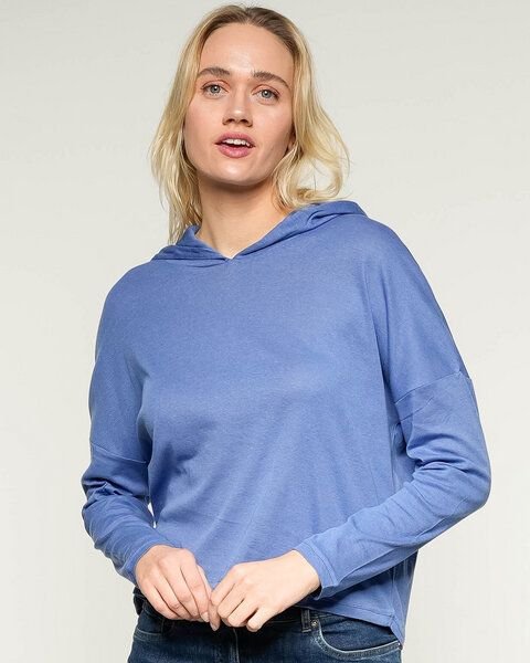 Alma & Lovis Softer Ringel-Melange-Hoodie aus 100% Bio-Baumwolle | Melange Hoodie