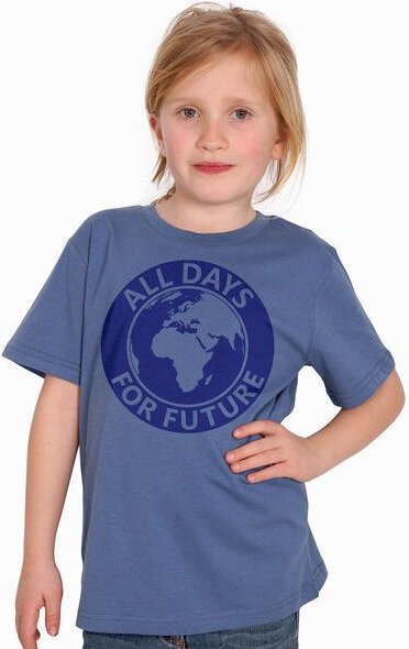 HANDGEDRUCKT "All Days For Future" Kinder T-Shirt aus Biobaumwolle (kbA)
