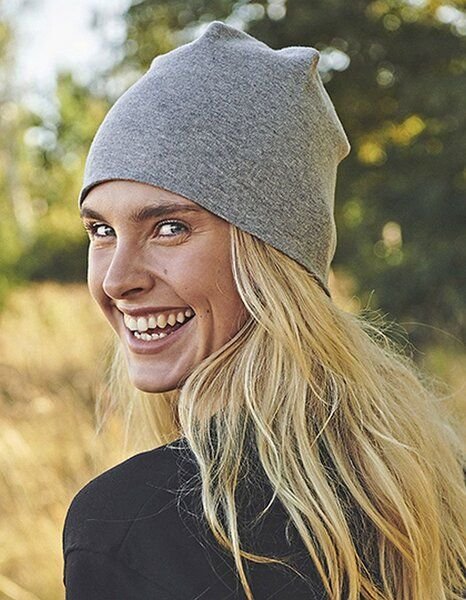 Neutral® Doppellagige Beanie-Mütze aus weichem Interlock-Strick
