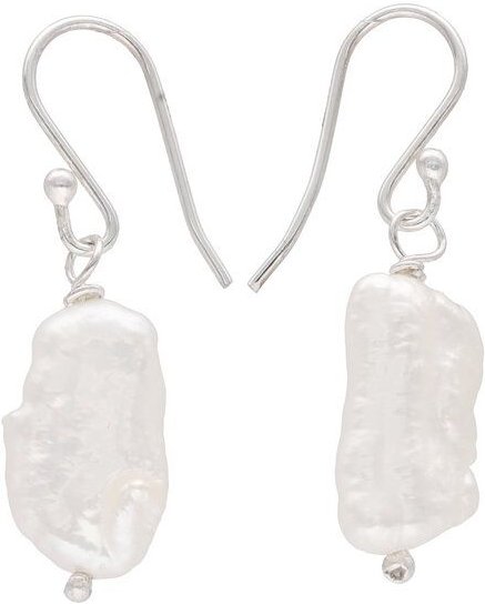 pakilia Silberohrhänger mit Süßwasser-Zuchtperle Fair-Trade und handmade