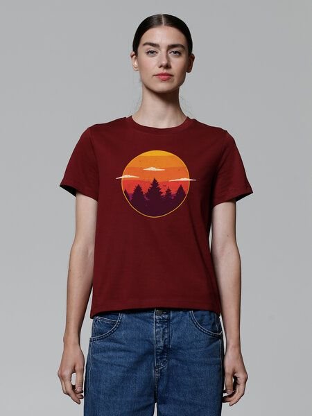 Thumbnail - watapparel T-Shirt Frauen Sunset forest