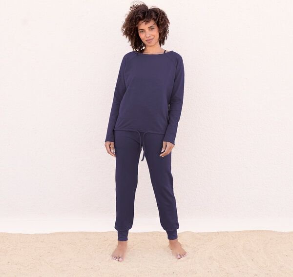 Jaya MANDY - Damen - perfekt sitzende Jogger-Pants für Yoga und Freizeit in softem French Terry aus elastischer Biobaumw...