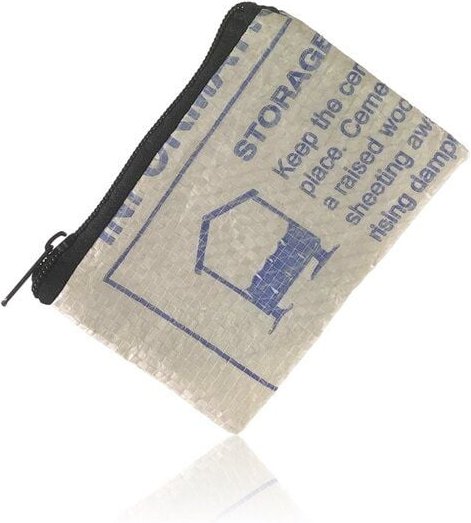 Kimuli Handgenähte Geldbörse aus recycelten Zementsäcken von Frauen aus Uganda - Portemonnaie - Minigeldbeutel - Minigel...