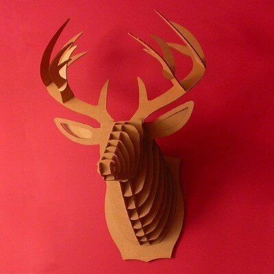 Cardboard Safari Bucky - deer trophy