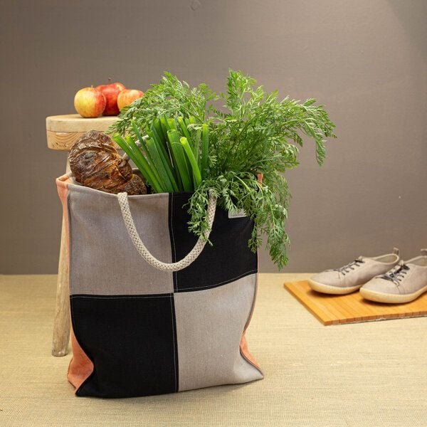 nahtur-design Große Einkaufstasche | Shopper aus Bioleinen