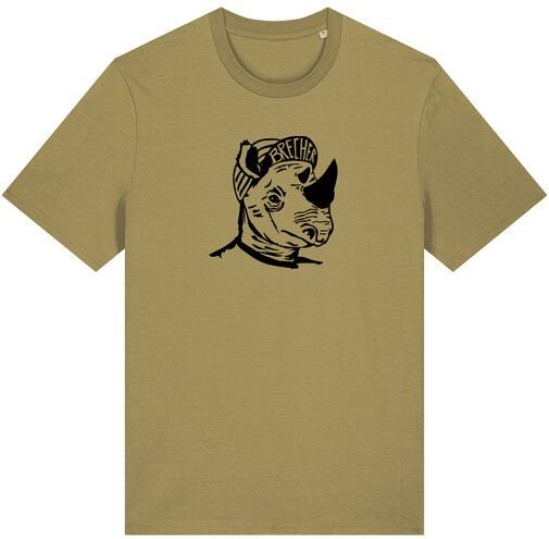 päfjes Nashorn der Brecher Fahrrad Gravel - Unisex Männer Bio Unifarben T-Shirt