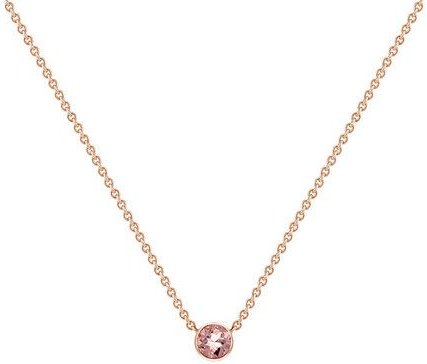 Eppi Silberne minimalistische Kette mit einem Morganit Glosie