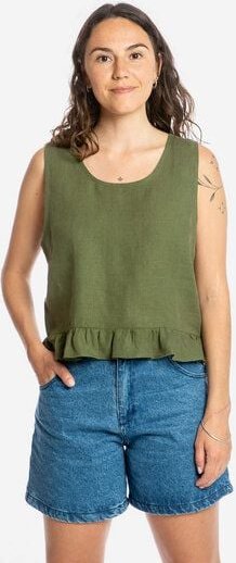 Matona Ärmelloses Top | Gathered Top | aus Leinen