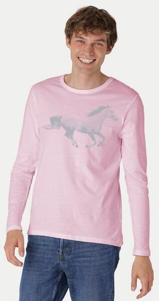 Peaces.bio - handbedruckte Biomode Bio-Herren-Langarmshirt Horsepower