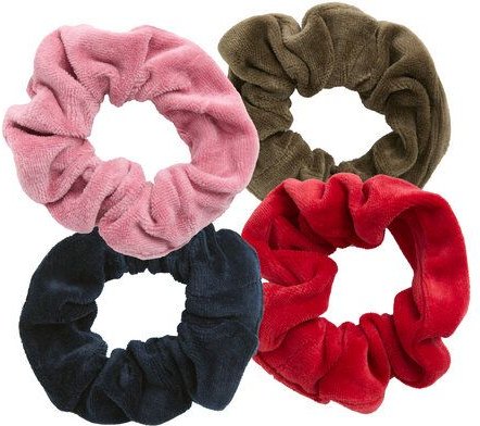 Leela Cotton 4er Scrunchies