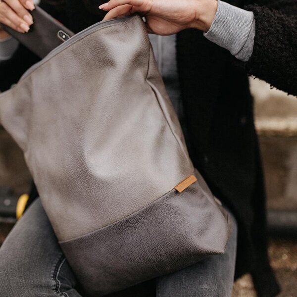 BOWLEANIES TASCHEN Rucksack aus Lederfaserstoff