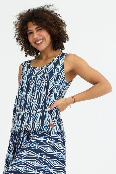 KOKOworld Top Katania aus Viskose – minimalistisches Sommer-Top – luftig & bequem – vielseitig für Büro, Alltag & Reisen...