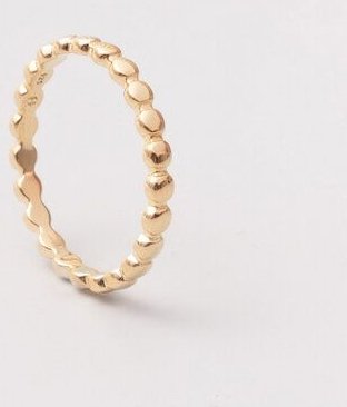 fejn jewelry Ring 'flat ball' flacher Kugelring
