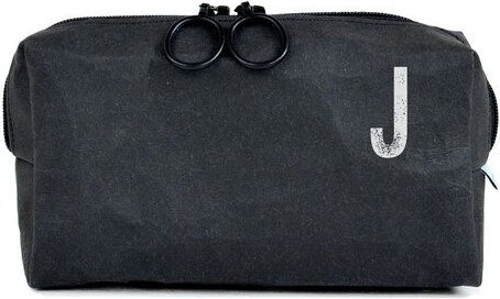 renna deluxe Kulturbeutel oder Kosmetiktasche mit Monogramm, vegan, SCHWARZ