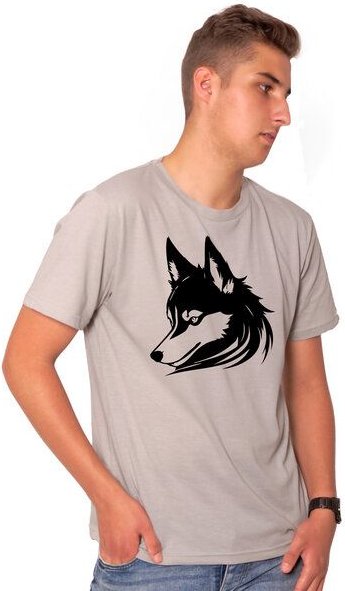HANDGEDRUCKT "Husky" Männer T-Shirt von EarthPositive