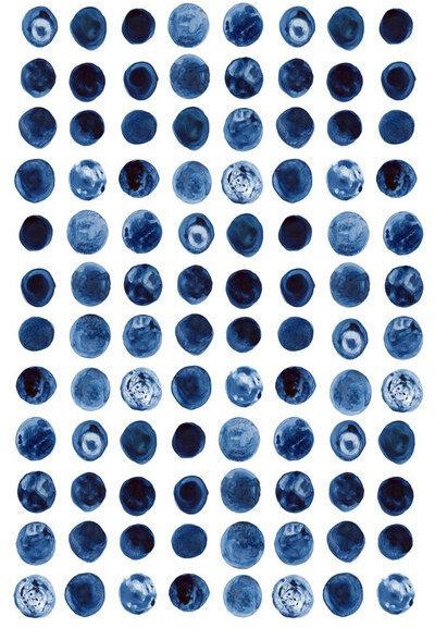 Photocircle Poster / Leinwandbild - Blueberries | Watercolor Painting