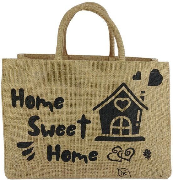 Domelo große Jute Einkaufskorb, Vegane Einkaufstasche nachhaltige Handtasche/ Shopper