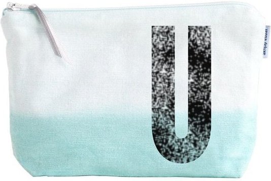 renna deluxe Kulturtasche und Schminktasche mit Monogramm MINT