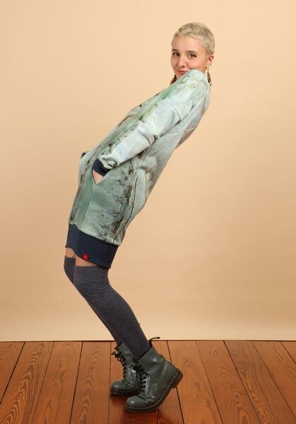 Die rote Zora Sweatkleid mit Taschen