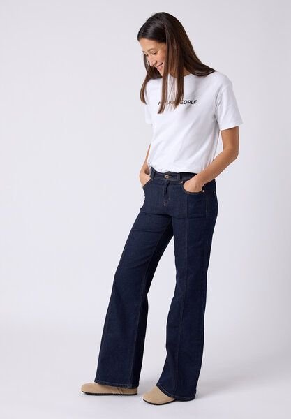 FUTURE:PEOPLE. 06:06 PALAZZO STYLE - MID WAIST- Damen Jeans aus weichem Stretch-Denim aus Bio-Baumwoll-Mix (30606 0 1008...