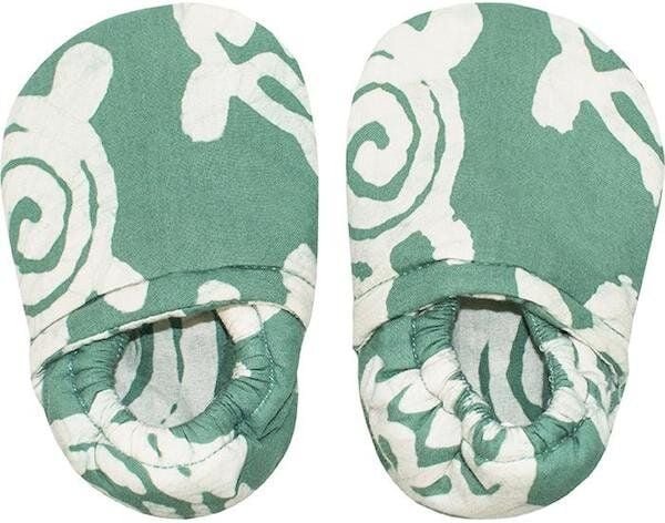 Global Mamas Bio Krabbelschuhe - Turtles - Grün