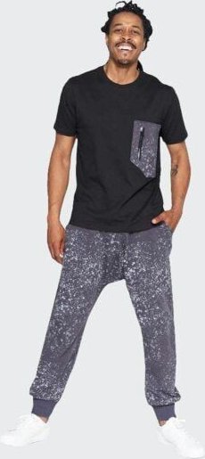 LUMEN organic Jogginghose BAGGY Sprenkel grau