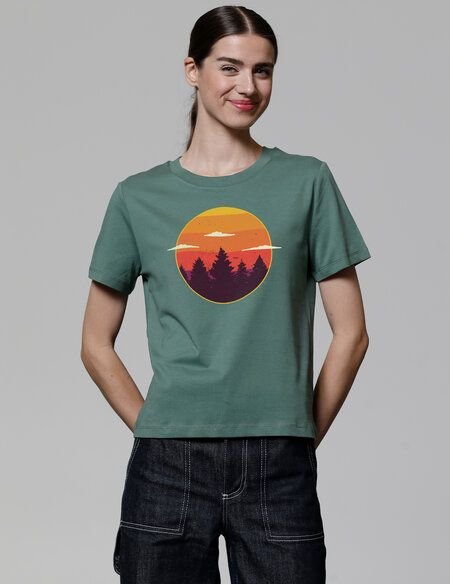 watapparel T-Shirt Frauen Sunset forest