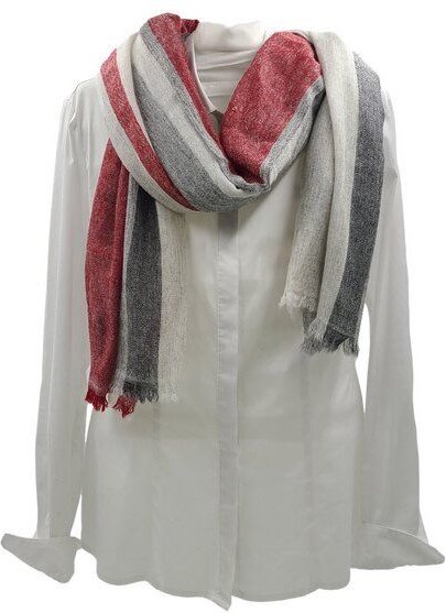 Frida Feeling Wollschal mit Streifen - verschiedene Farben (50 * 180 cm)