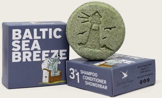 Spirit of Rügen OSTSEEBRISE 3-in-1 festes Bio Shampoo-Conditioner-Showerbar