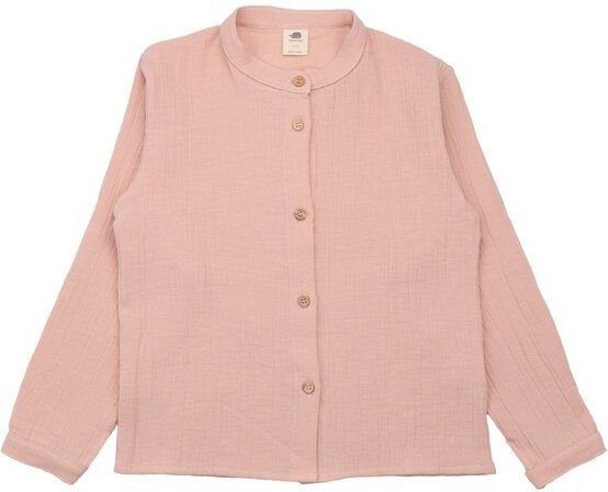 Kinder Hemdbluse GOTS zertifiziert – Bio-Baumwolle, Rosa, langärmelig, Knopfleiste, weich & bequem | Walkiddy