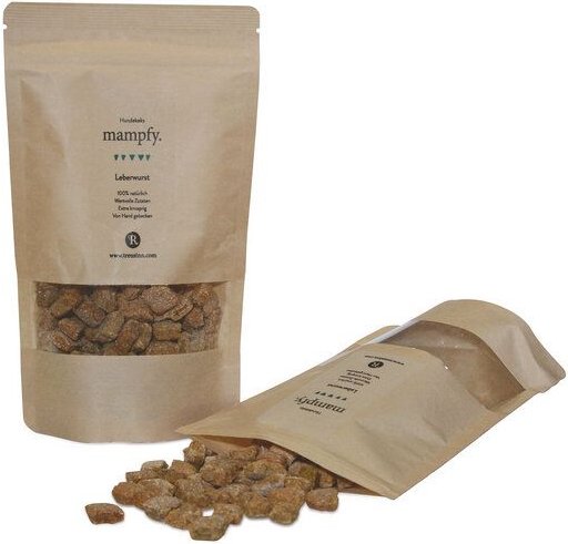 Treusinn Hundekeks MAMPFY Leberwurst / 100% natürlich und extra knusprig