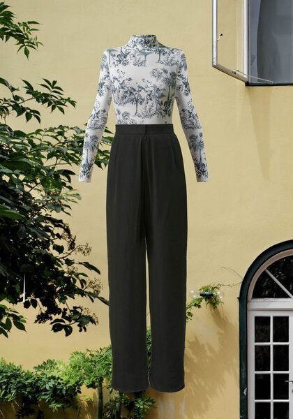 Atelier SNOW Set Langärmliger Body + Marlenehose Elena aus Bio-Lyocell