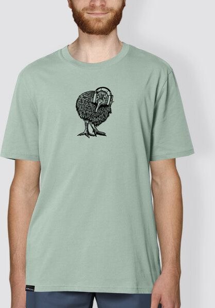 little kiwi Herren T-Shirt, "Abschalten", Aloe, Green Bay