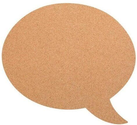Kork-Deko Sprechblase (rund) als Pinnwand aus Kork XXL ca. 55x55 cm