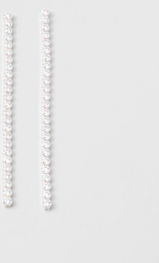fejn jewelry Ohrstecker 'long sparkle & chain' - lange Zirkonia Ohrringe