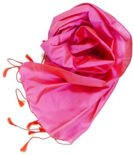 Schönes aus Indochina Seidenschal einfarbig