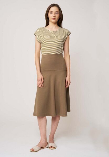 LANA Organic Sommerrock mit hohem, elastischem Bund, Modell Doreen