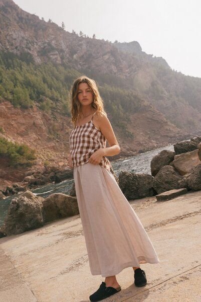 AmourLinen Langer Leinenrock Mona