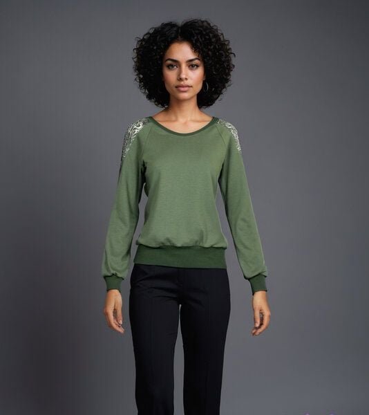 Thumbnail - Pullover aus Kapok & Spitze - Lasalina