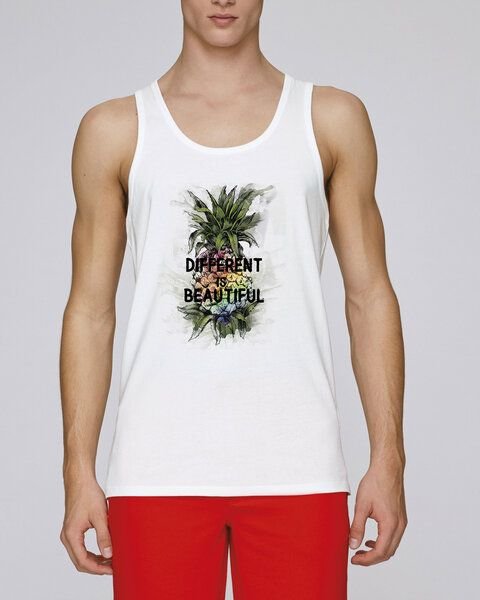 Human Family Herren Statement Tanktop aus Bio Baumwolle "Different is Beautiful"