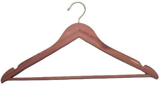 ReineNatur Kleiderbügel – Zedernholz – natürlicher Anti Mottenschutz - Maße: 44x23x1,2 cm