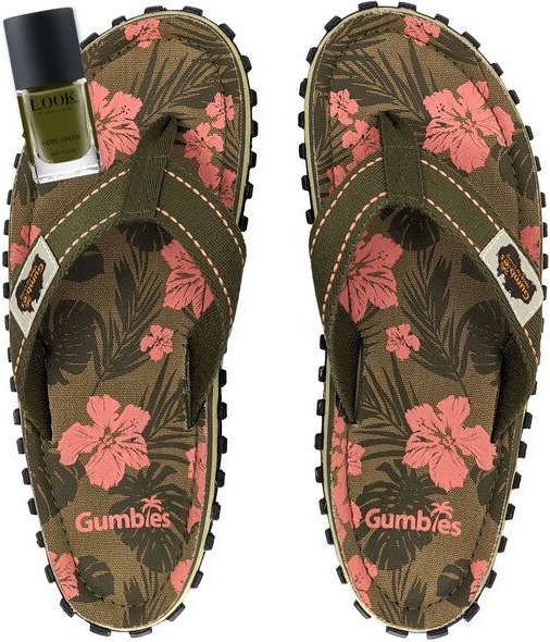 GUMBIES Set - Nachhaltiger Zehentrenner mit veganem Nagellack